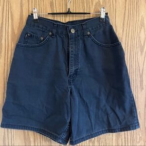 Chic black high waisted jean shorts